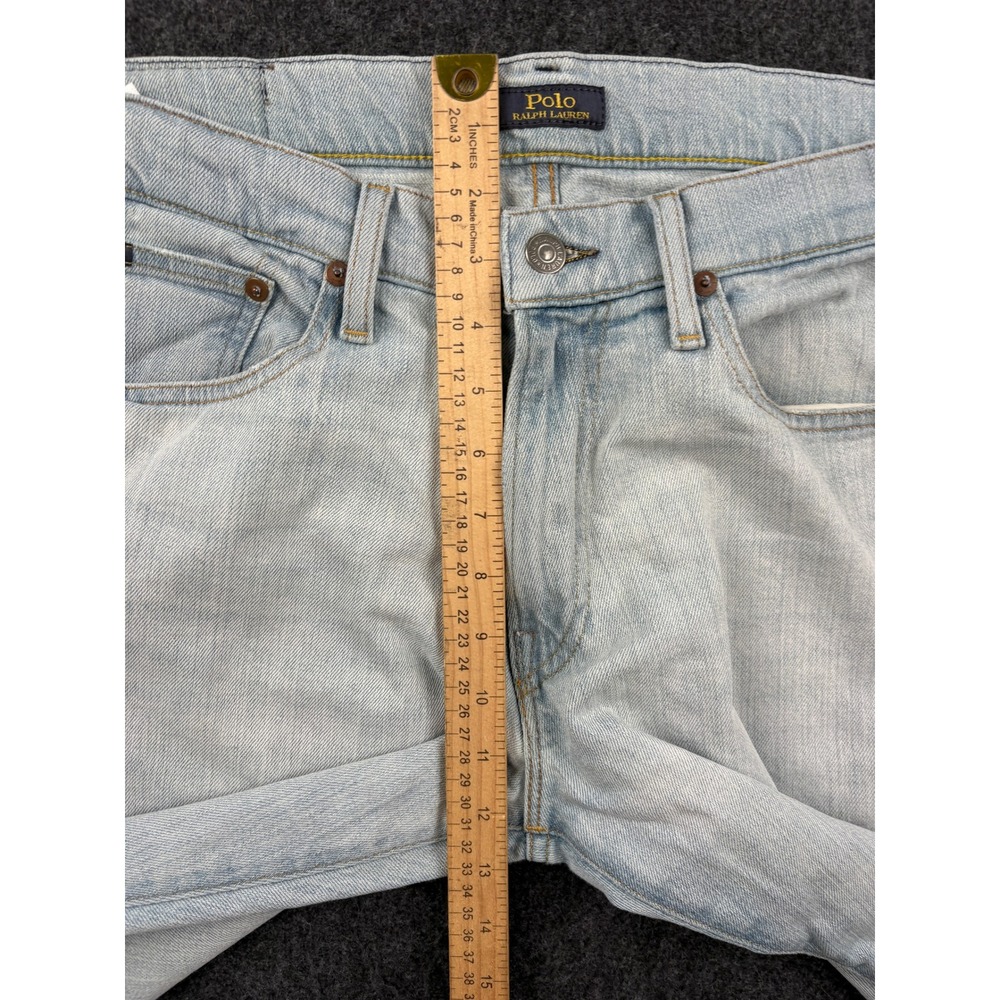 Polo Ralph Lauren Mens Light Wash Straight Leg Stretch Jeans 31x30 Fits 32x30 - Picture 9 of 12